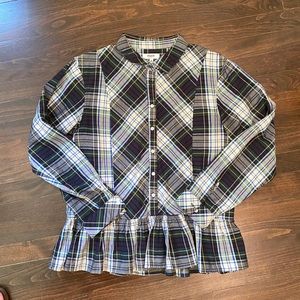 KENSIE Plaid Top